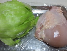 鶏胸肉の唐揚げレタスあんかけ　材料