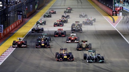 2013年F1第13戦のスタート