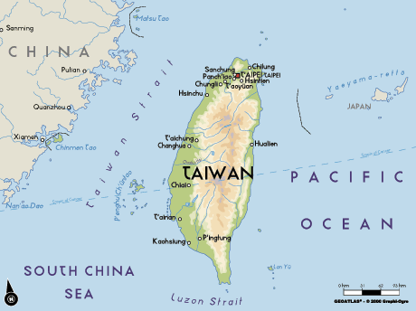 台湾地図　460_Map-Taiwan