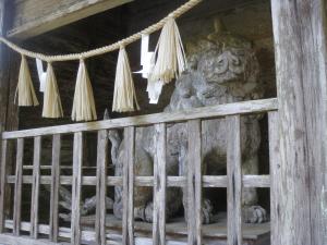 粟鹿神社木造狛犬